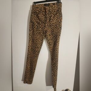 Lucky Brand Bridgette Skinny Leopard print jeans 00/24 NWT